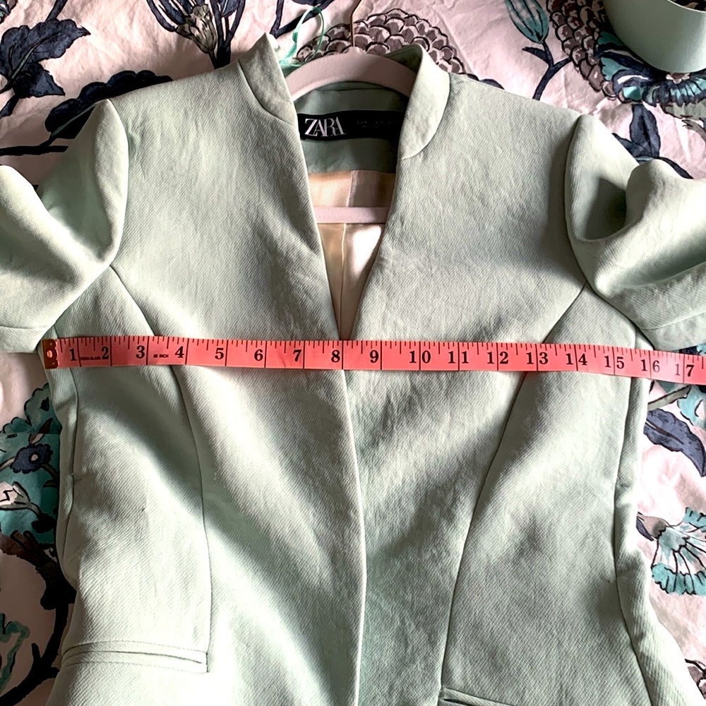 Zara green blazer with fabric belt - Picture 12 of 13